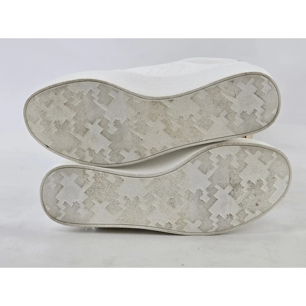Dr. Scholls Madison Lace Sneaker Womens 9.5 White Gold Platform - Excellent